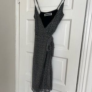 abercrombie midi floral wrap dress